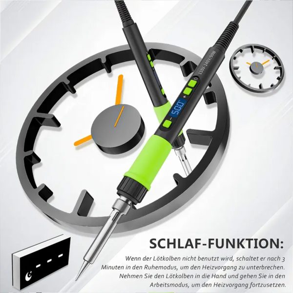 YEEHONEC 90W Soldering Iron Kit - LCD Display, Adjustable Temp 180-500°C | 5 Tips