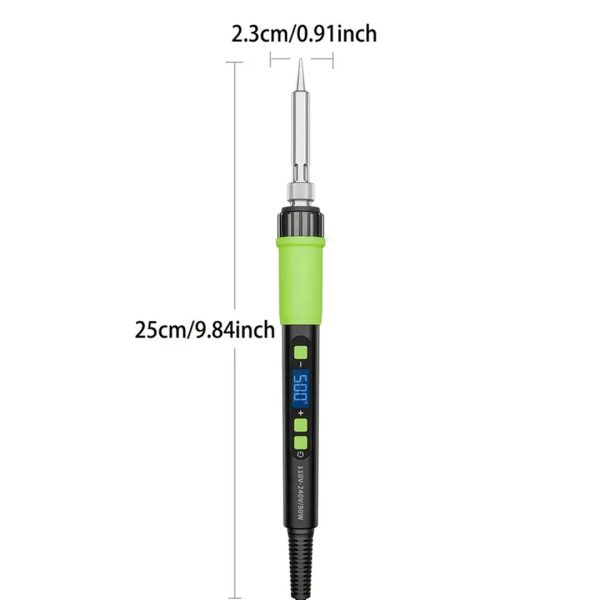 YEEHONEC 90W Soldering Iron Kit - LCD Display, Adjustable Temp 180-500°C | 5 Tips